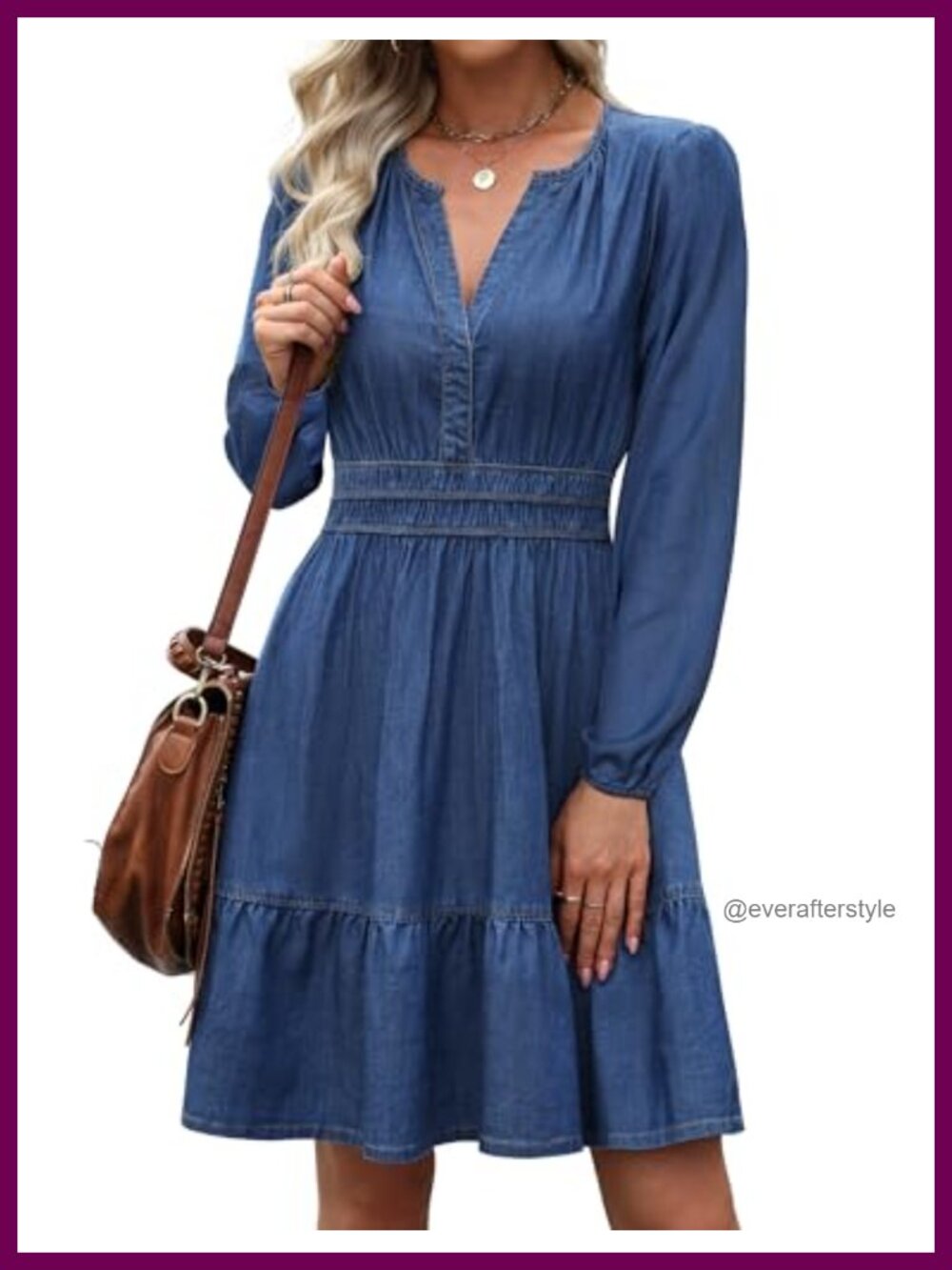 Denim Dress for Women Short Sleeve Jean Mini Dress with Pockets